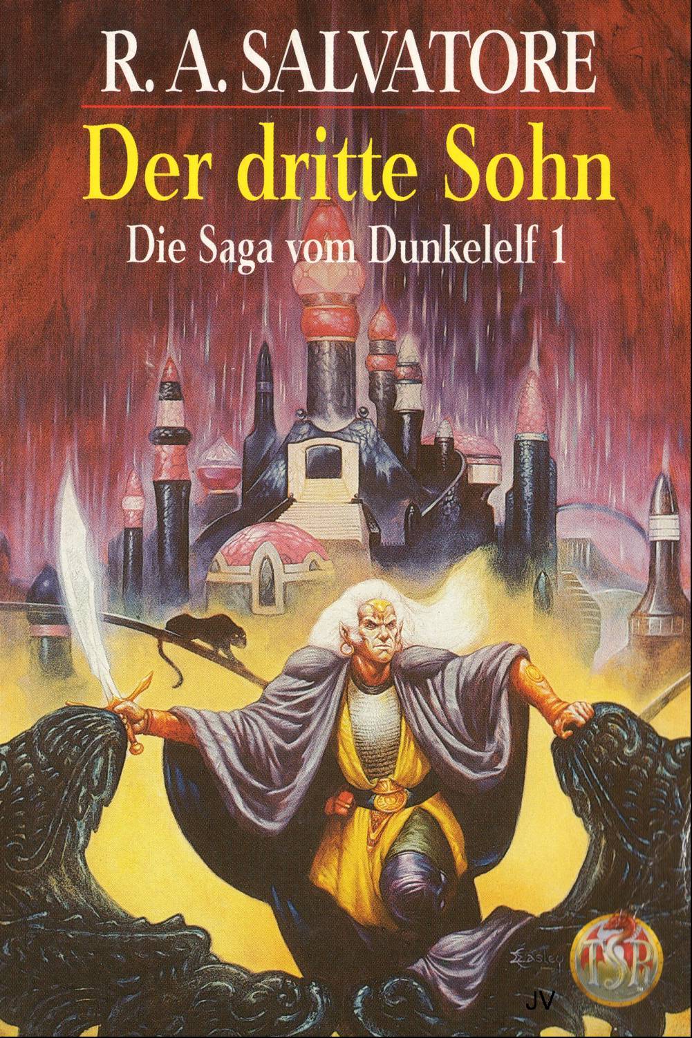 Cover zum Buch der dritte Sohn von R.A.Salvatore, erstes Buch der Dunkelelfsaga